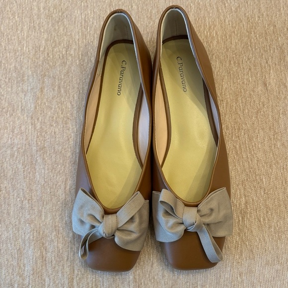 C. Paravano Bow Ballerina Flats, sz 40 - Picture 6 of 13